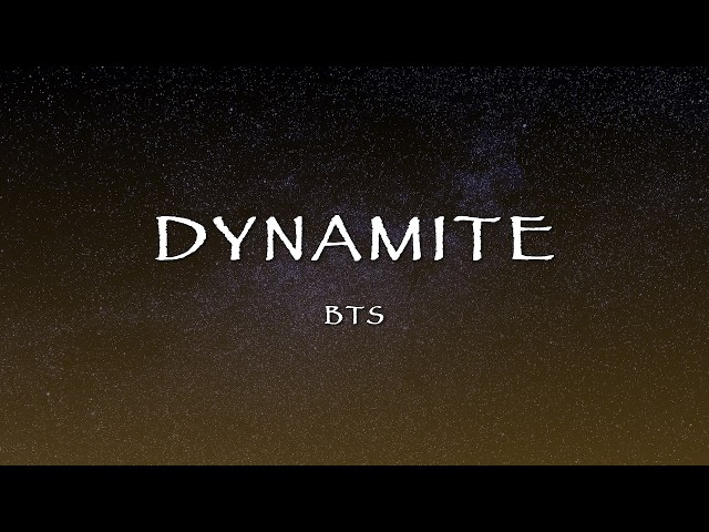 BTS - Dynamite (Lyrics)
