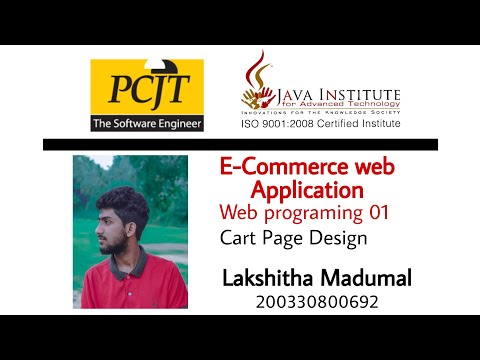 Cart Page Design | eShop Project | Java Institute