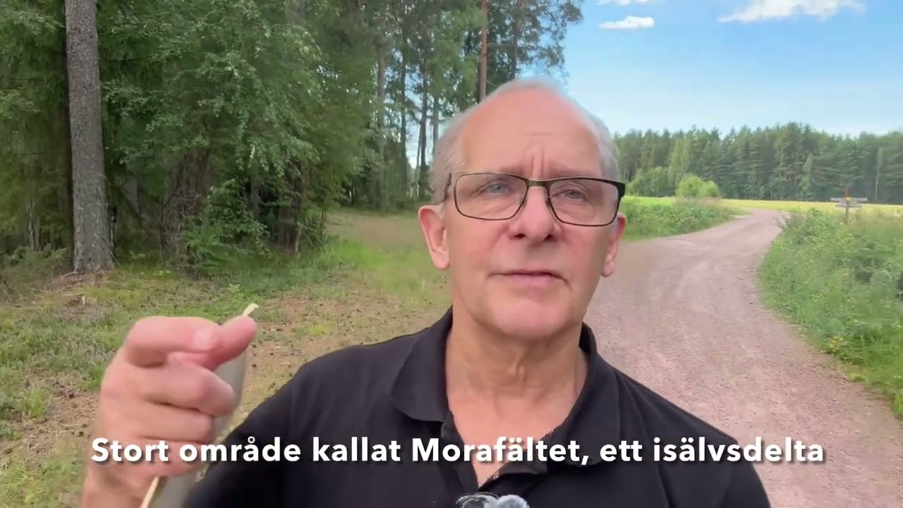 Morafältet. Meandring av Österdalälven. Fluviala processer. Geologen Mange magister meandrar fram!