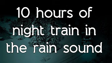 🎧 ☁ Night train in the rain sound on black screen dark screen high quality white noise ASMR