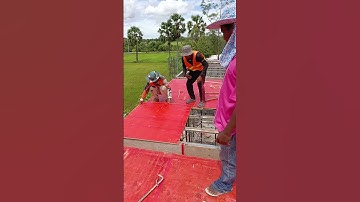 Install formwork for First Slab and Beam for first floor #Pouring #formwork #home #siteoffice