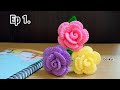 Ep1 Petals Quick And Easy Crochet Rose Flower Tutorial Crochet Flower Bouquet Crochetflower 
