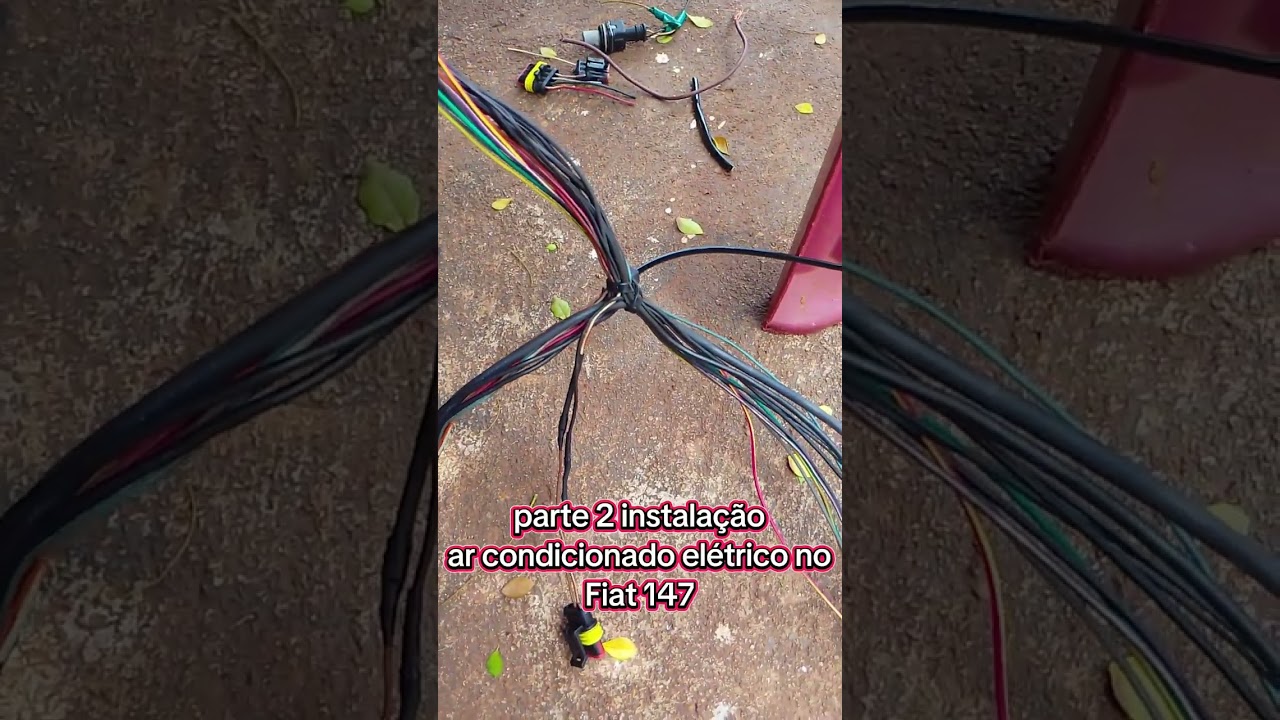 Instalação do ar condicionado elétrico no Fiat 147