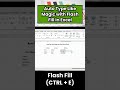 Auto Type Like Magic with Flash Fill in Excel ✨ | Excel में Auto Typing Trick #excel #shorts