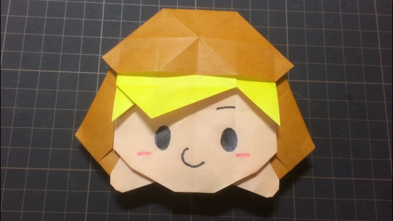 ツムツム折り紙 ジェダイルークの作り方 Origami Disney Jedi Luke Tsum Tsum Youtube