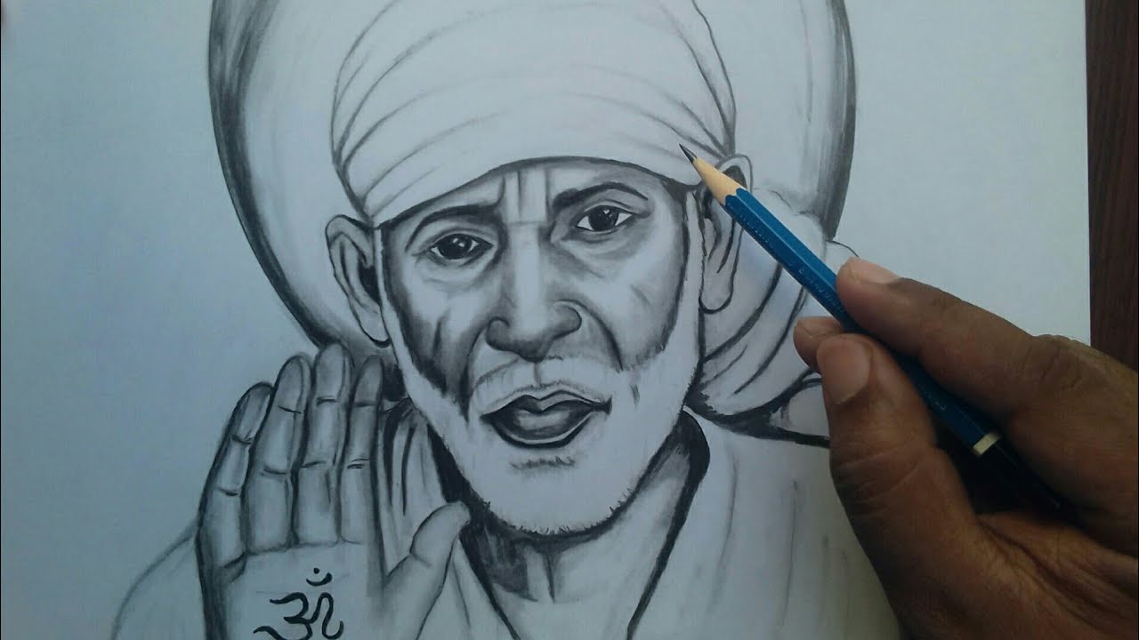 How to Draw Shiridi Sai Baba Drawing / Pencil Drawing for ...