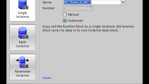 TIA Portal: Different Function Block Instances Single, Multi and Parameter.