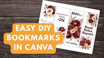 How to Make Printable Bookmarks in Canva for Beginners | Easy DIY Gifts & Digital Products to Sell