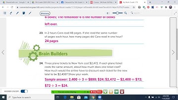 Grade 5 My Math: Chapter 3 Test Review Answers