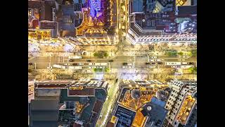 Night intersection Timelapse in Madrid Spain