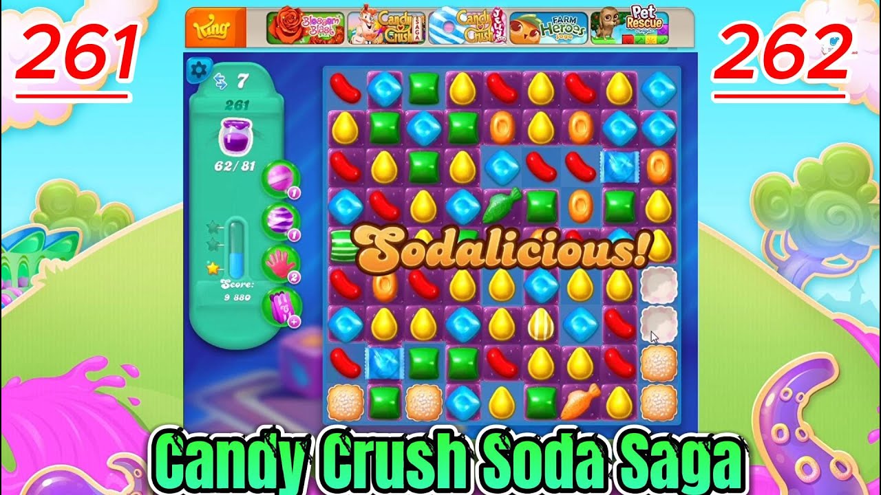 Candy Crush Soda Saga Levels 261 & 262 Walkthrough and