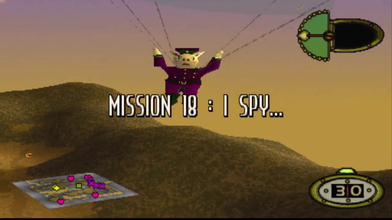 Hogs Of War™ (PS1™) - Mission 18: I Spy... - Hard Mode - No Casualties
