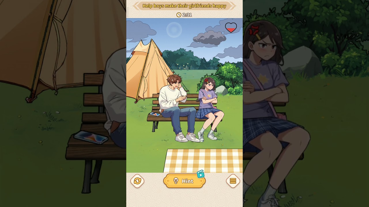 Brain Puzzle : Tricky Quest ; Solution level 19- Soothe Girlfriend