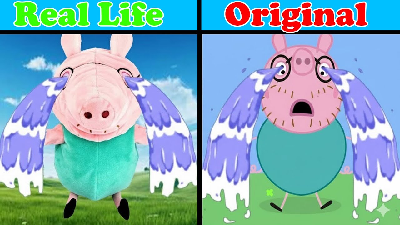 Плачущая семья Свинки Пеппы - Оригинальная Свинка Пеппа против плюшевых игрушек | Мультфильм 