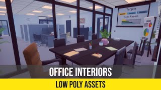 Low Poly Office Interiors (3D Unity Asset)