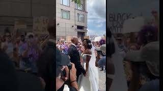 A marriage took place at a protest in Philadelphia