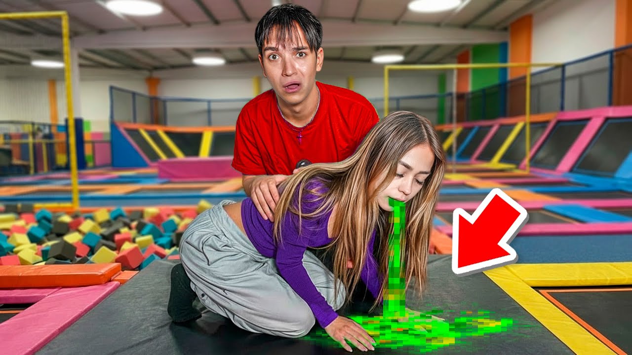 My Girlfriend Won't Stop Throwing Up at the Trampoline Park!