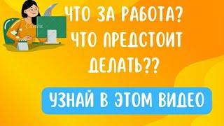 Что за работа и что предстоит делать ?