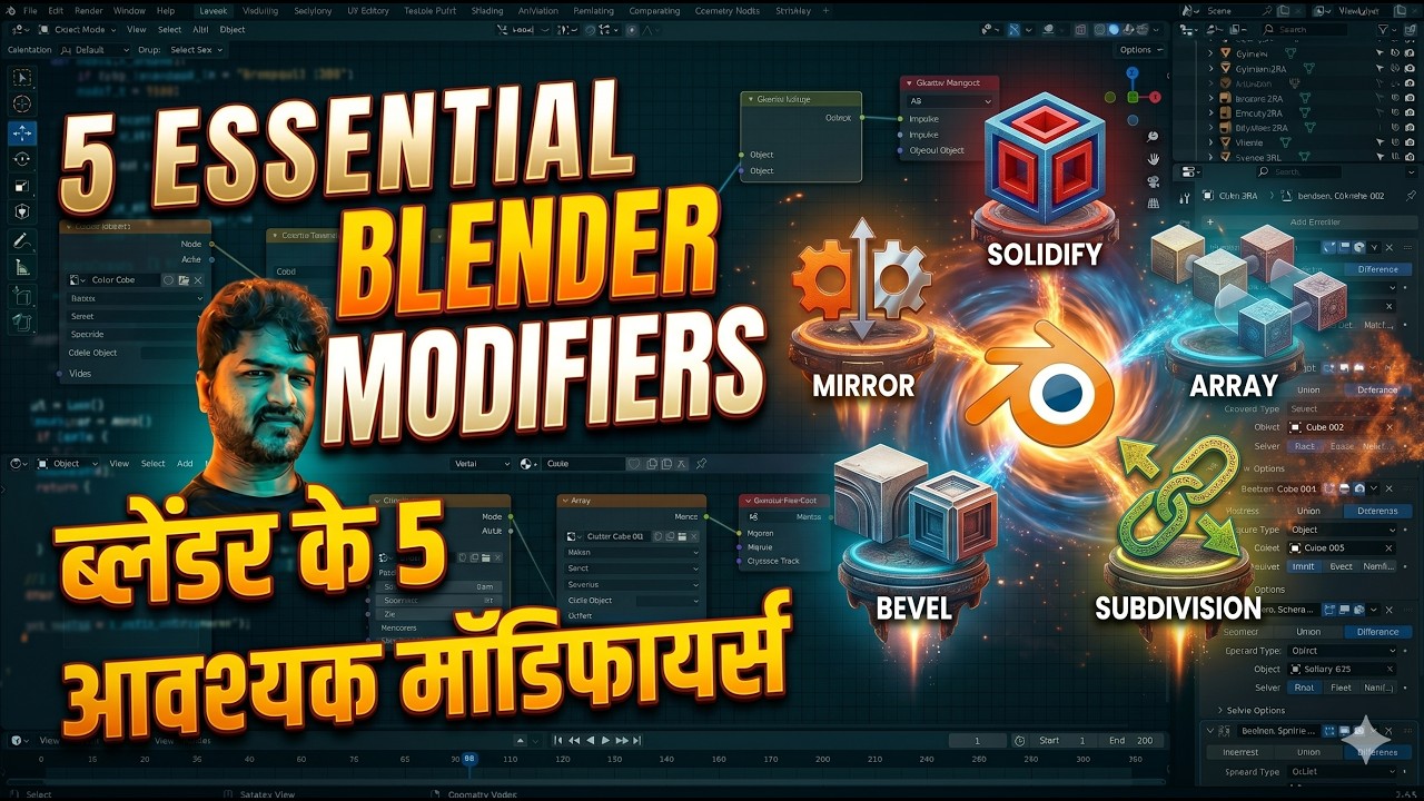 Top 5 Most Important and powerful Modifiers in Blender 5.0 - YouTube