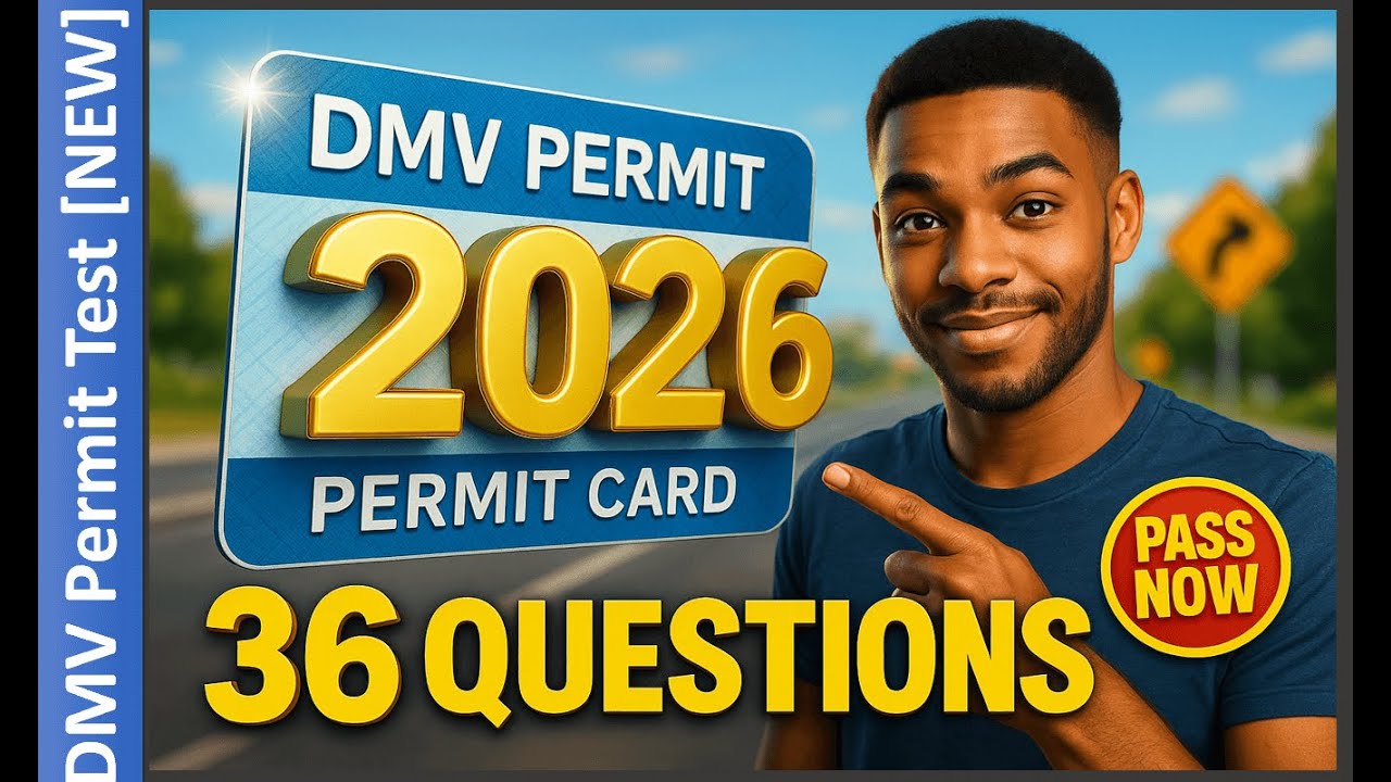 DMV Permit Practice Test 2026 UPDATED – 36 Questions & Answers - YouTube