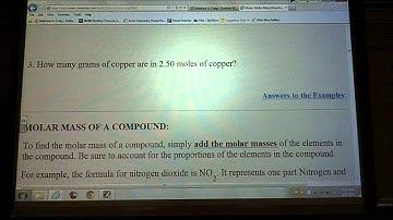 Plainfield Chemistry - Mole Introduction