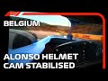 Fernando Alonso's Mesmerising Helmet Cam Stabilised! | Belgium 2021