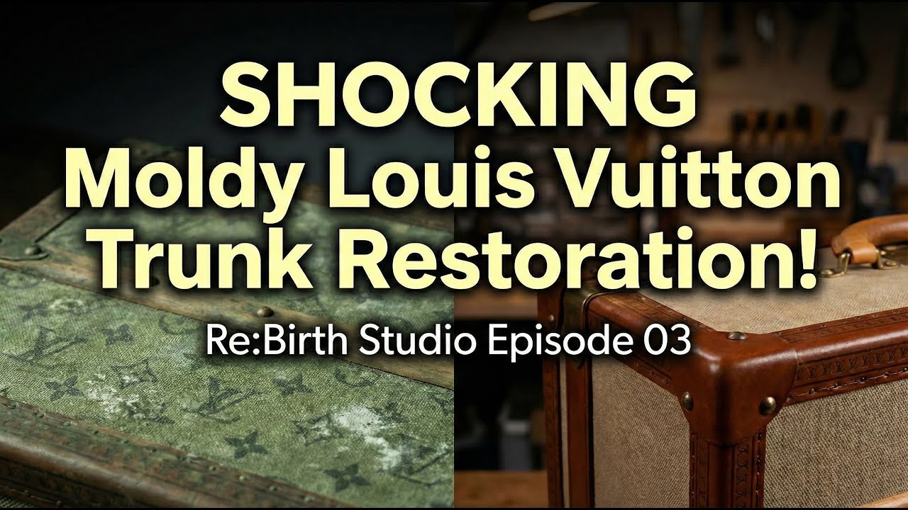 SHOCKING Moldy Louis Vuitton Trunk Restoration! 🤢✨ AI ASRM Video for Entertainment Purpose Only!