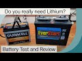 Battery Test for Canoe or Kayak.  Do you really need Lithium?