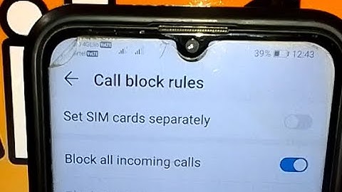 how to block all incoming calls in honor 20i mobile !! phone me all incoming calls kaise band kare