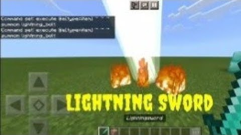 How To Make | Lightning | Sword in (Minecraft) no addons | or mod tutorial