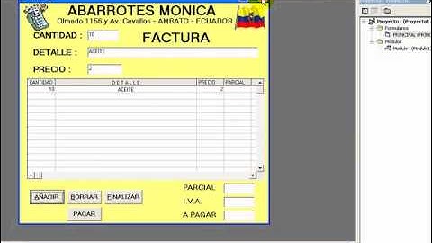 FACTURA SIMPLE EN VISUAL BASIC 6
