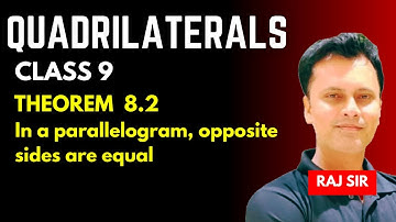 Theorem 2 In a parallelogram, opposite sides are equal | Class 9