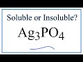 Solubility of Phosphates and Compounds
