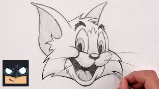 how to draw tom the cat tom and jerry sketch tutorial