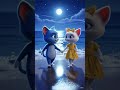 “Moonlight, waves… and a love that walks beside you 🌙🌊🐾 #shorts #viral #cat #funny #ai