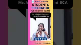 College Student Python Course Testimonial | Early Career Skill Building | McZeal Academy