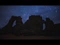 Algerian sahara double arch starlapse 8k