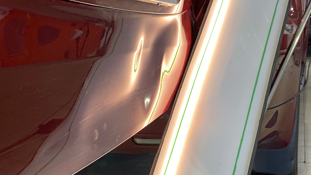 Догнали😱Ремонт вмятины без покраски😎 - YouTube