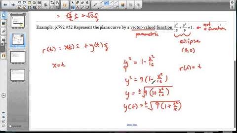 APBC 12-1 Vector Valued Functions