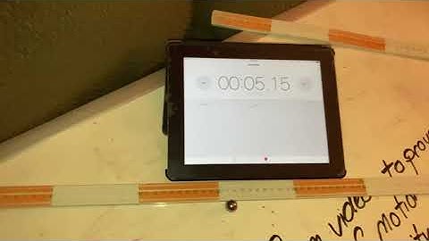 Ramp video for 1-D Kinematics Lab