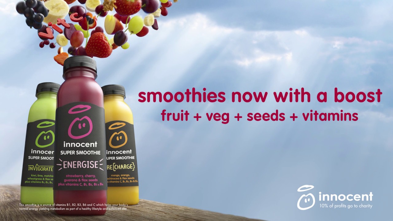 innocent super smoothies. Bursting with good stuff. - YouTube