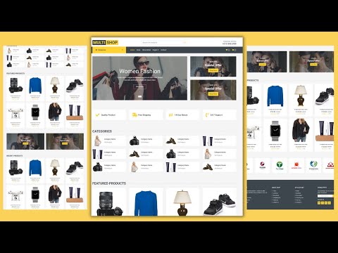 Complete Online Shop / Clothing Website Template Design – HTML- CSS – JavaScript – Free