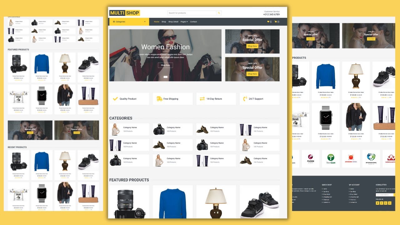 Complete Online Shop / Clothing Website Template Design – HTML- CSS – JavaScript – Free Website Code