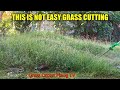 TRIMMING THE GRASS AND WEEDS IN DIFFICULT SATIATION / GRASS CUTTING USING BRUSH CUTTER MACHINE