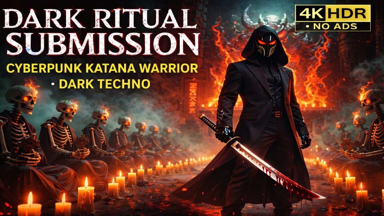 Dark Ritual Cyberpunk Katana | Intense Dark Techno Mix (Immersive Visuals)
