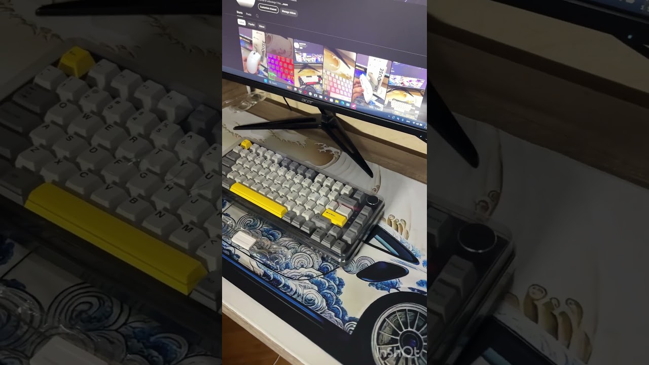 Ajazz AK820 Gray and Yellow 