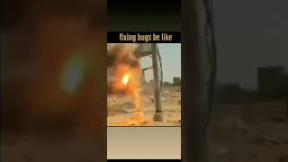 Fixing bugs be like meme