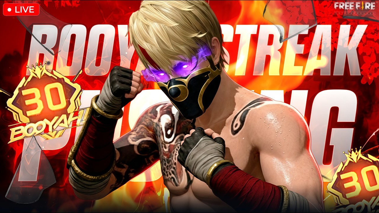 30 BOOYAH STREAK CHALLENGE😱 🔥 FFK PRASANTH ON LIVE🔥  