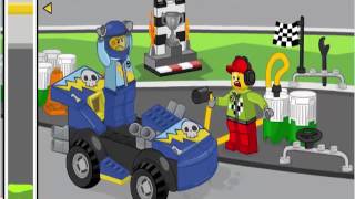 Машинки Лего Дупло Тушим Пожар и Заправляем гонщика Мультфильмы Лего транспорт