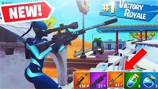 Poppin Off W New Suppressed Sniper Rifle Fortnite Silenced Sniper Gameplay